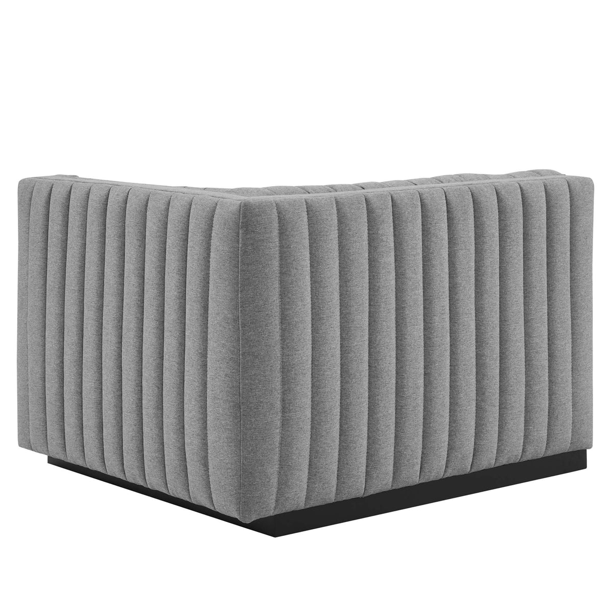 Black Light Gray Tufted Upholstered Loveseat J7420