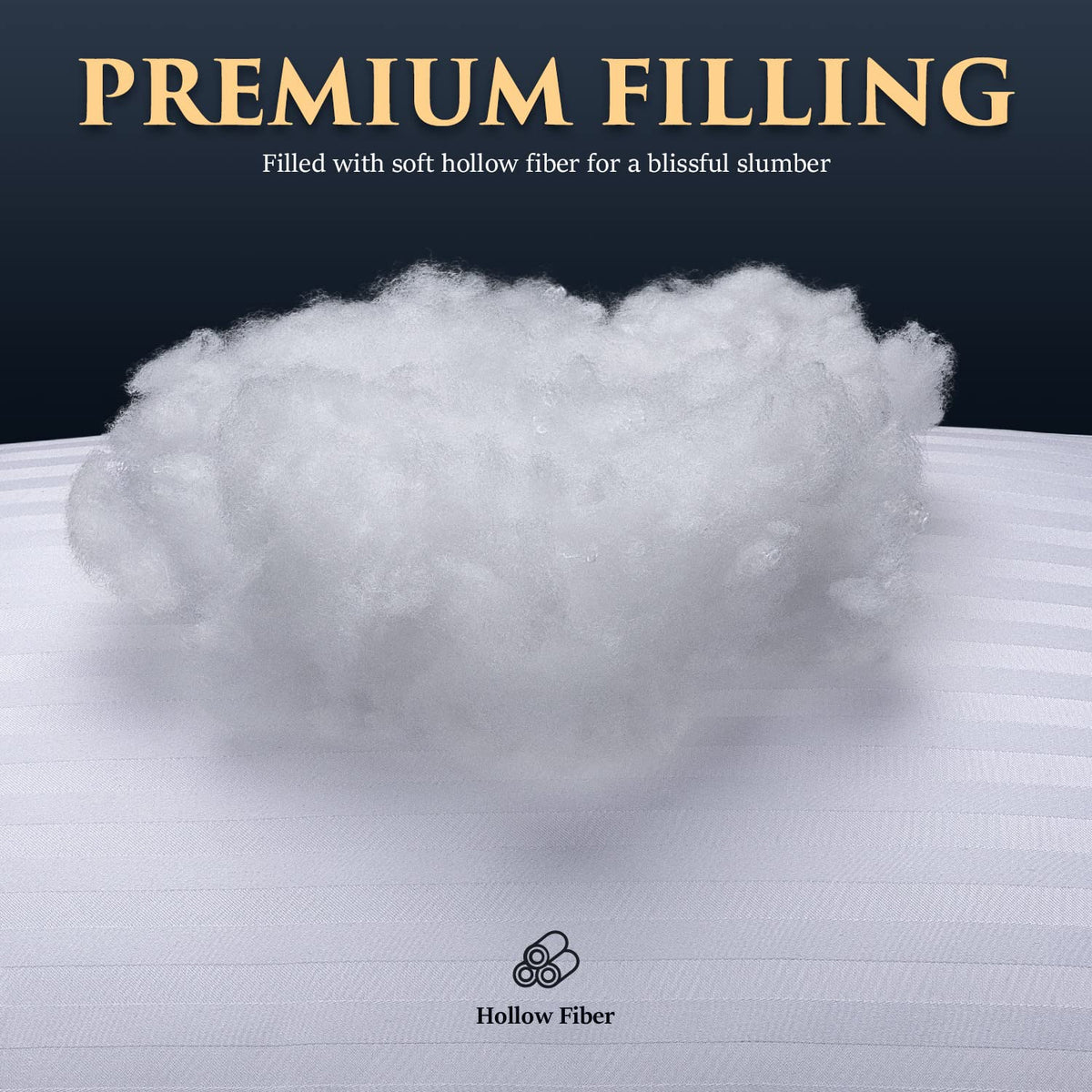 Queen Size Microfiber Bed Pillows Set of 2 T290923