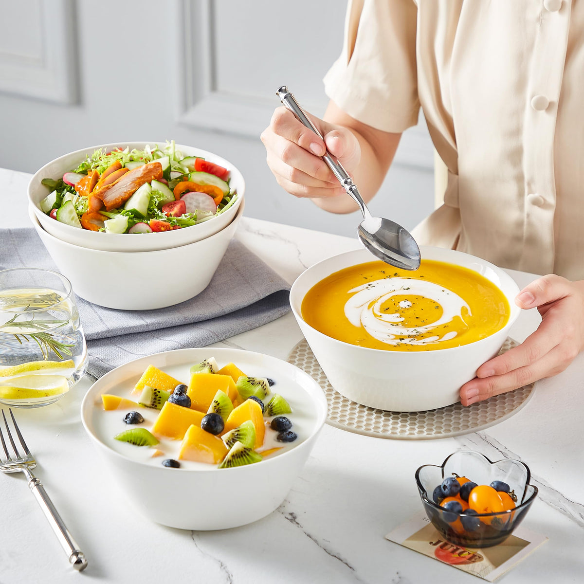 35 OZ Soup Bowls, 48 OZ Pasta Bowls I205758