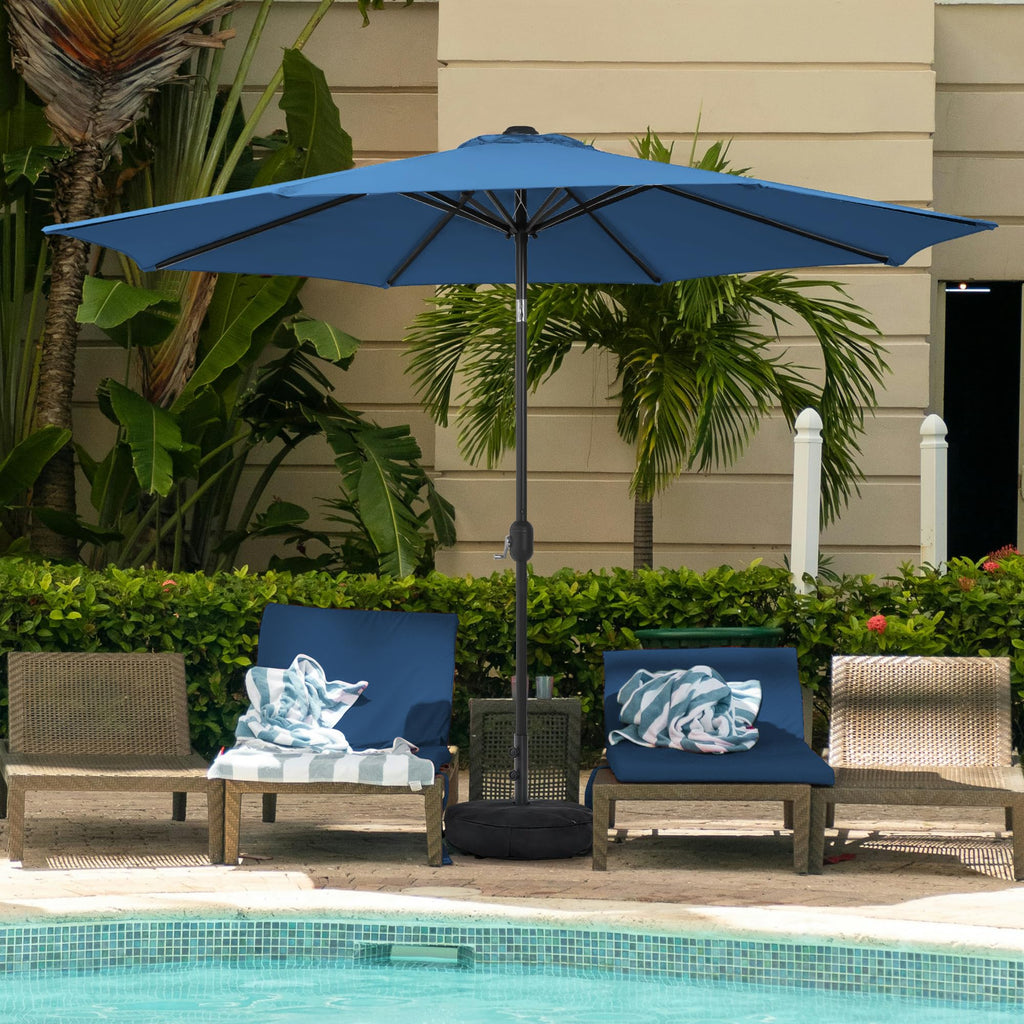 9 FT Patio Umbrella with Base E443