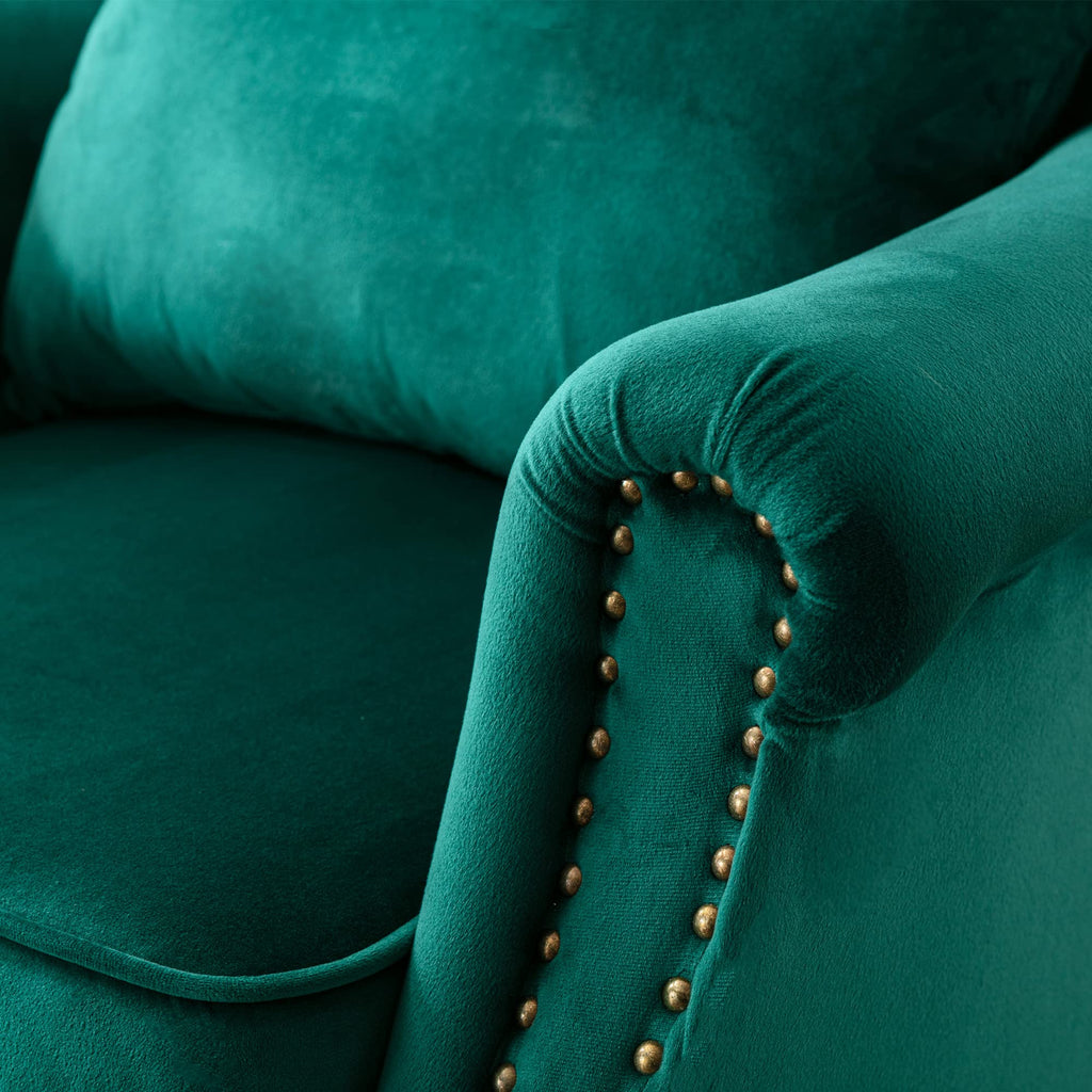 Velvet Green Accent Chairs Set of 2 M276815