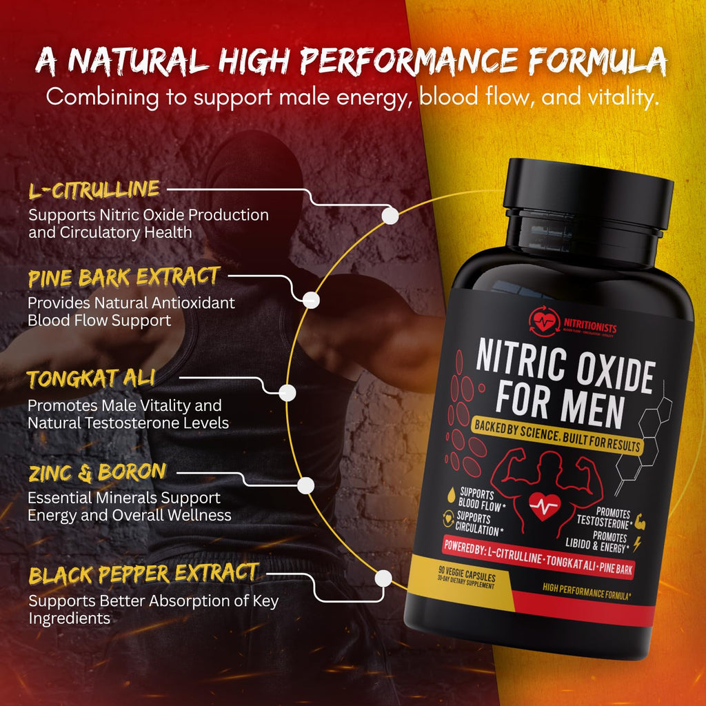 90 Capsules Nitric Oxide Supplement I3544
