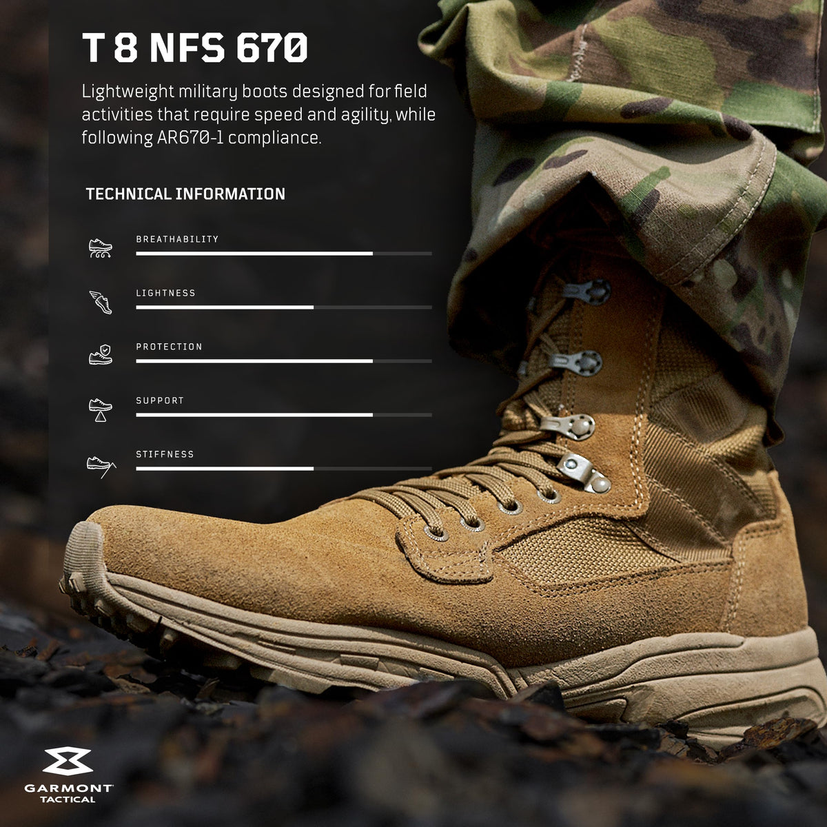 Coyote Suede Combat Boots L567520