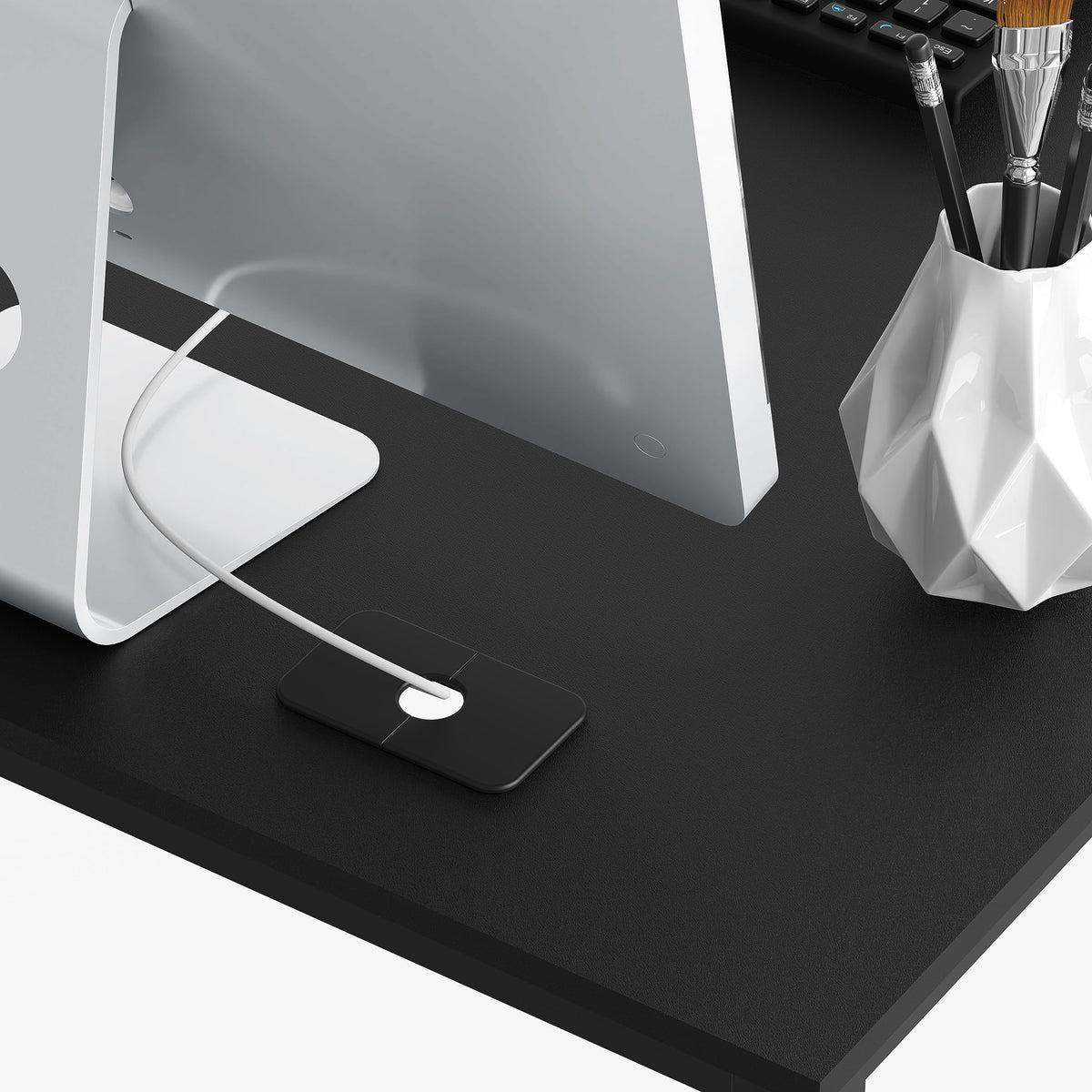 Black L-Shape Computer Desk K367