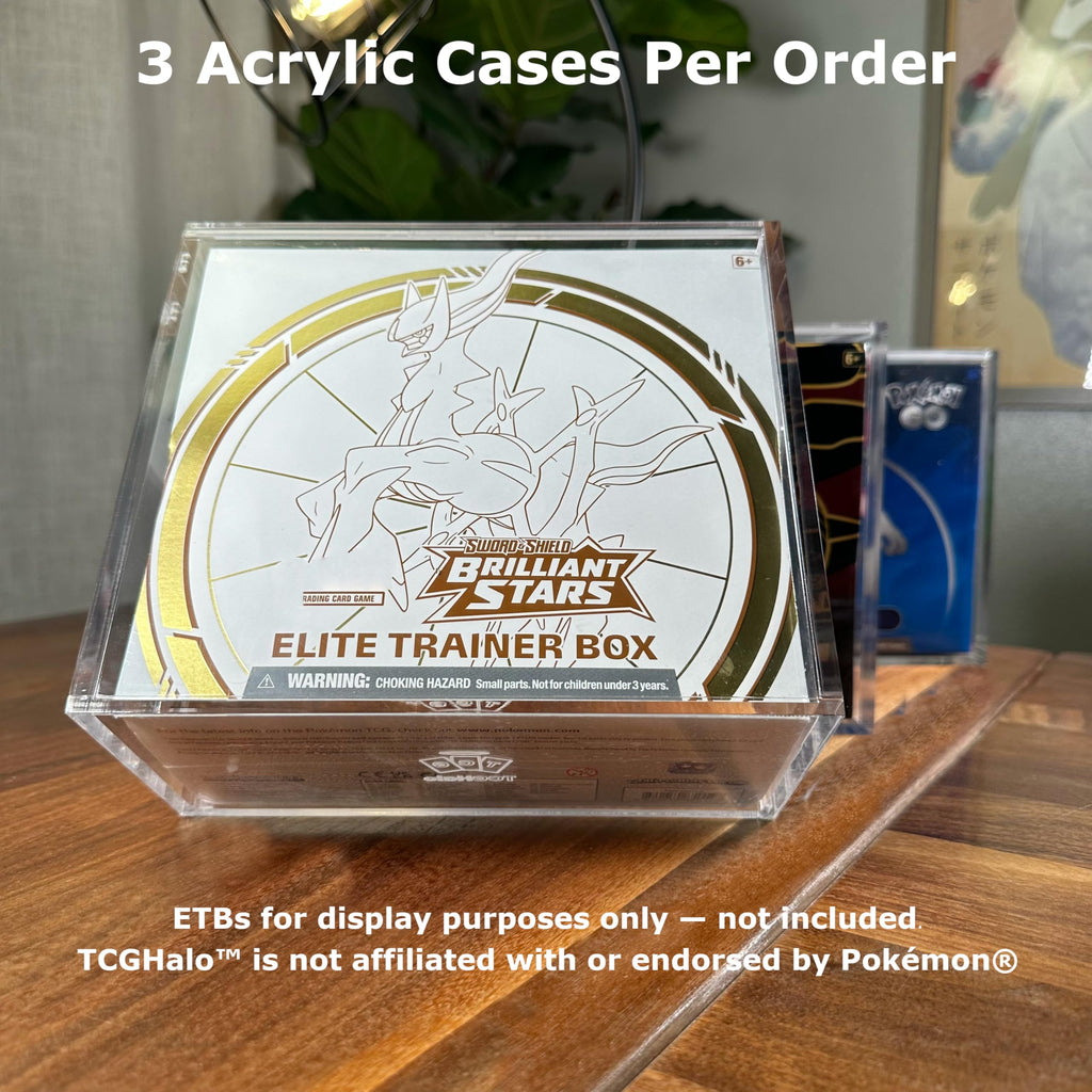 3 Pack Clear Acrylic ETB Display Case C196