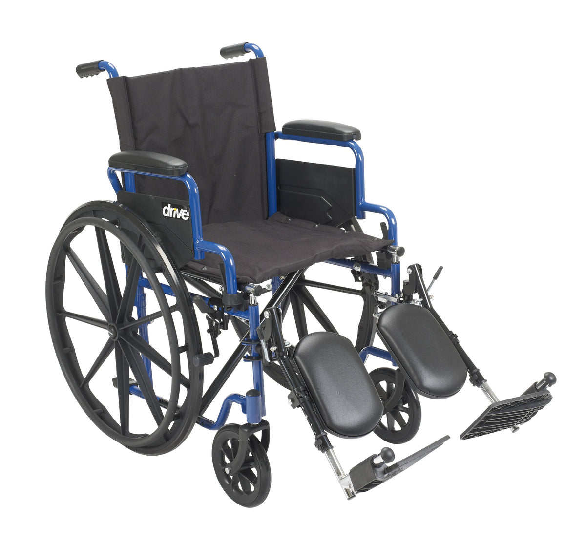 Blue Streak Foldable Wheelchair with Leg Rests Y907209