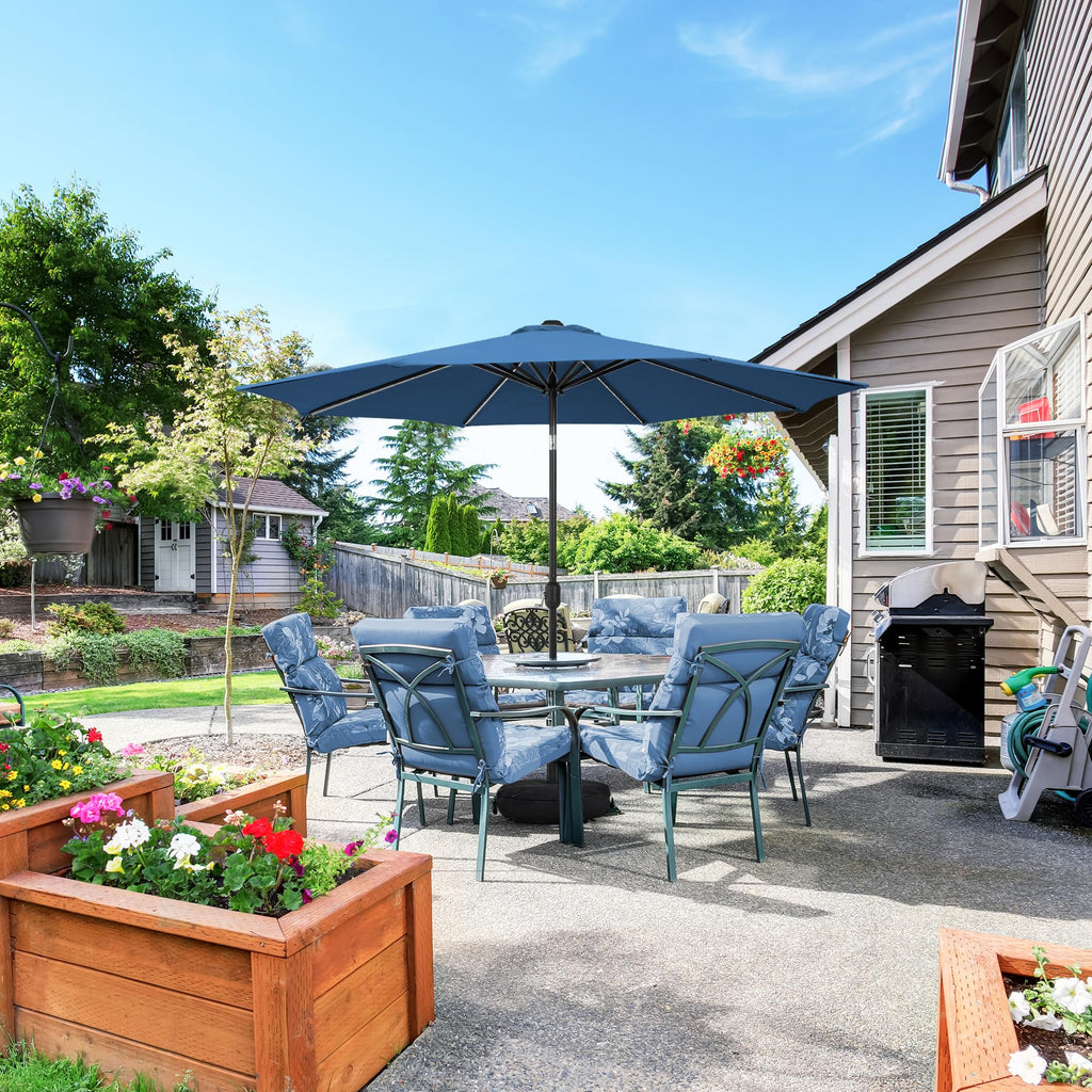 9 FT Patio Umbrella with Base E443