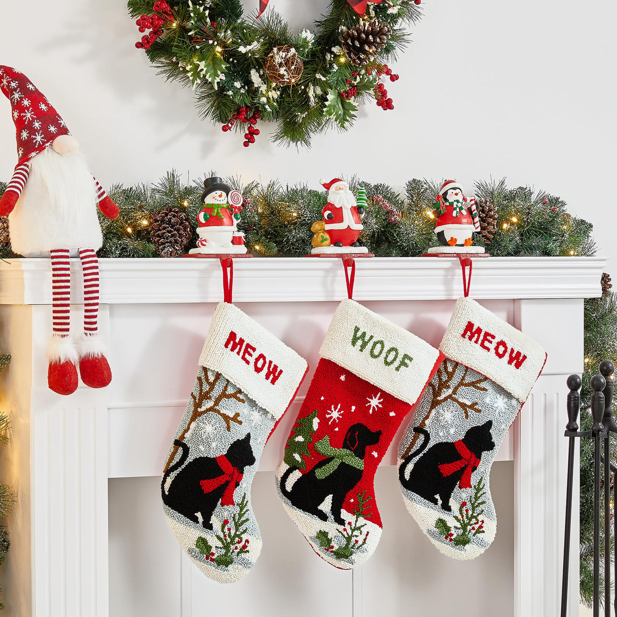 Set of 3 Christmas Stocking Holders K78046